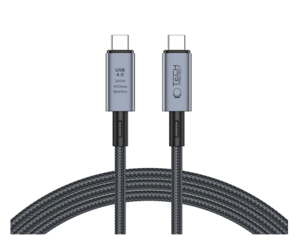 Kabel USB Tech-Protect ULTRABOOST USB 4.0 8K 40GBPS TYPE-C CABLE PD 240W 200CM GREY